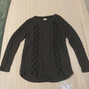LL Bean Signature Cotton Fisherman Tunic Sweater, Size Medium